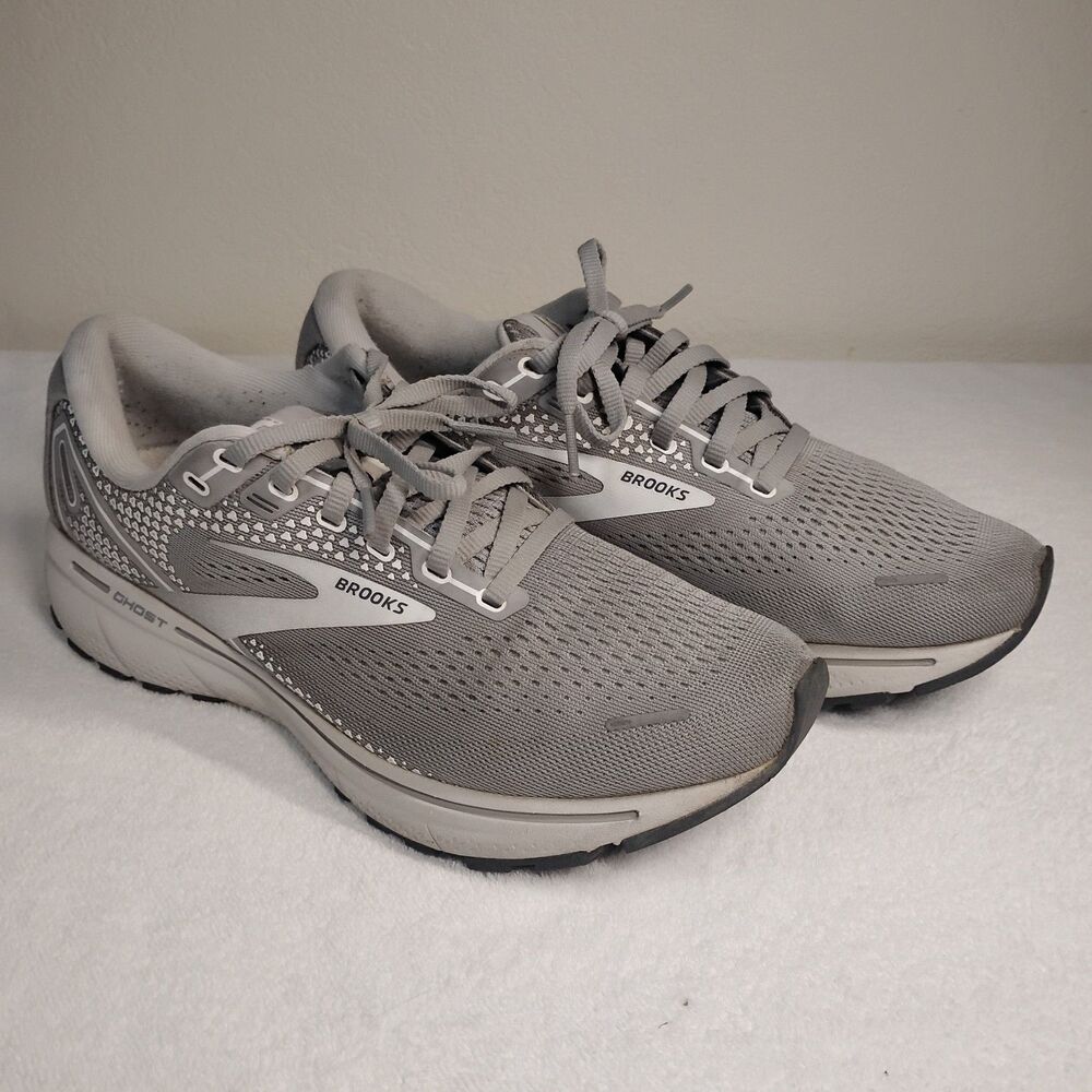 Brooks Ghost 14 Women's 9.5 B Gray Mesh Running Walking Shoes Sneakers